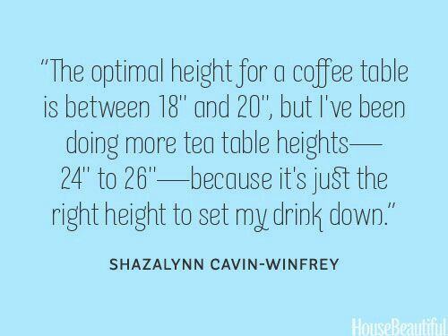 Decorating - coffee table height